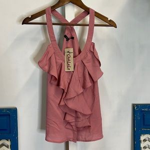 Blush Pink Ruffle Tank Top